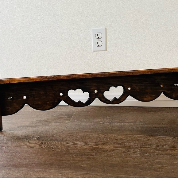 Rustic Brown Wooden Wall Shelf - Picture 9 of 13